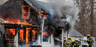 house fire from gas explosion